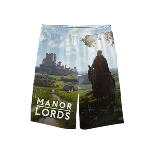 庄园领主Manor Lords游戏周边速干短裤子男士5五分裤中裤夏休闲裤