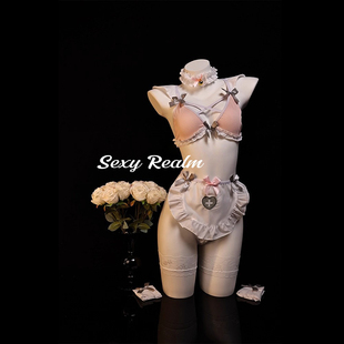 女qqny 超越性感「粉色女仆」性感女仆cos纯欲制服趣味内衣套装