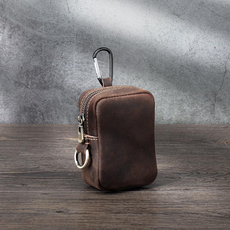 复古真皮钥匙包收纳挂包疯马皮