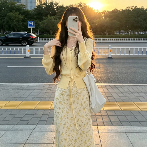 小个子温柔风碎花半身裙