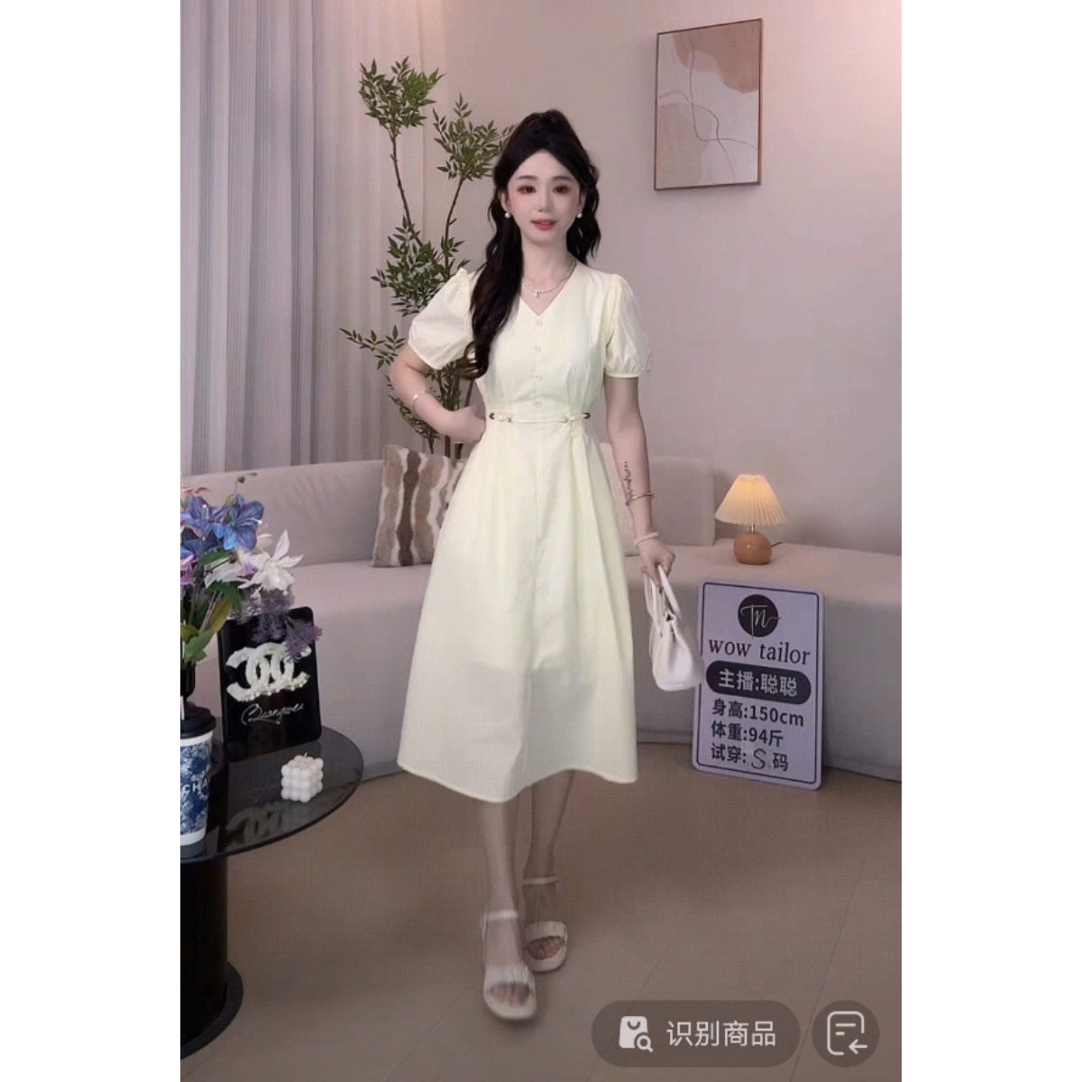 爆款气质收腰显白减龄薄款连衣裙
