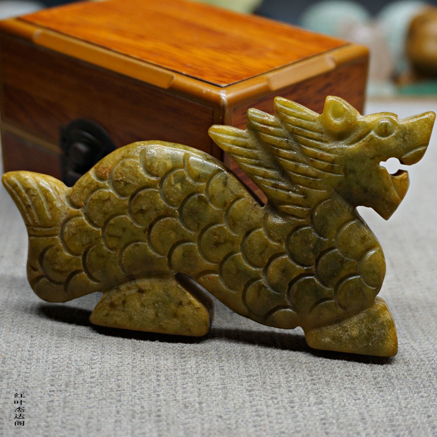 战国老岫玉做旧高古玉古玩玉器古董玉璧老货玉石把件飞龙摆件挂件