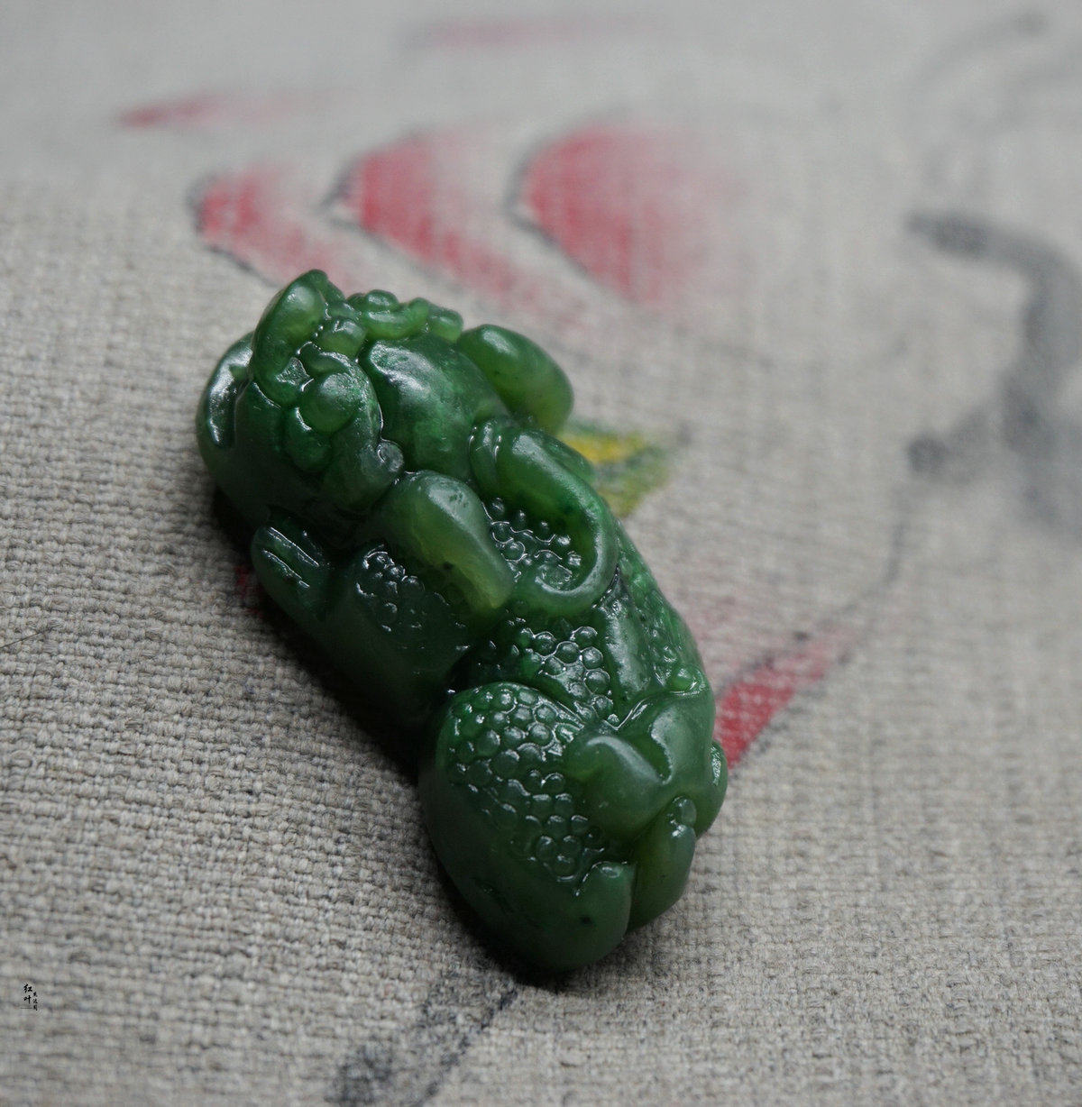 貔貅汽车钥匙扣挂件碧玉皮丘