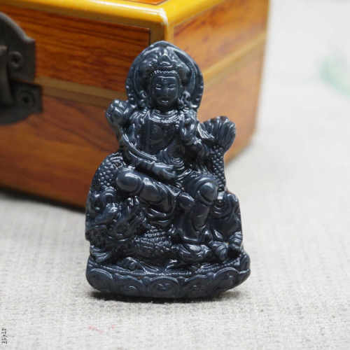 男款骑龙观音牌挂件玉佩