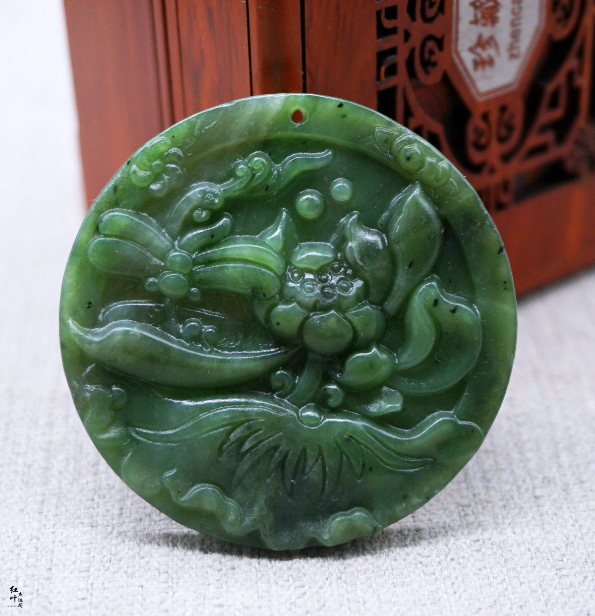 挂坠花开富贵连年有余项链玉牌