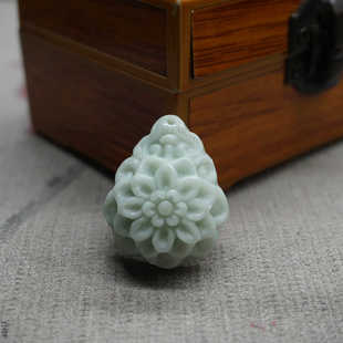 贵州翠玉太阳花玉石吊坠天然挂件佩饰花开富贵男女款简约腰坠配饰