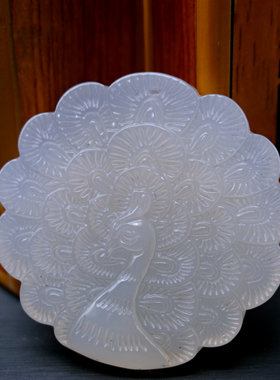 孔雀开屏民族风长款百搭玉石吊坠