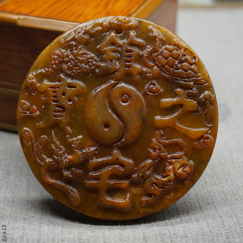 岫玉仿古做旧四神兽仿明清工艺