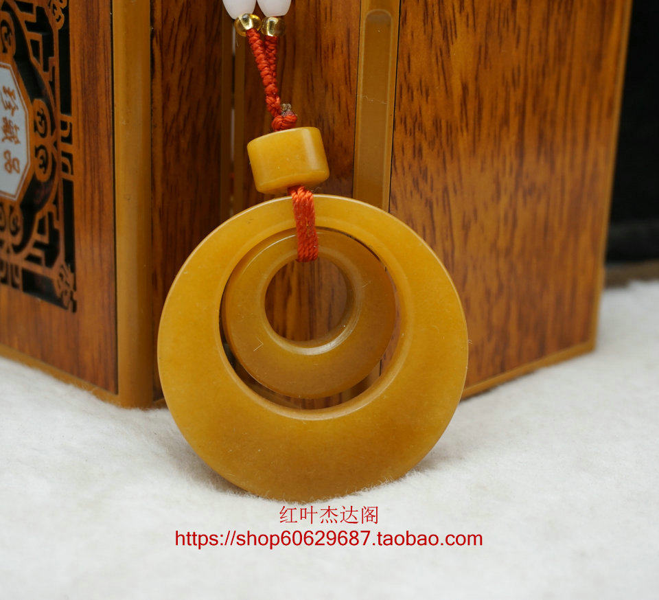 天然正品金丝玉吊坠吊坠戈壁玉吊坠挂件原石俏色平安扣车挂吊坠