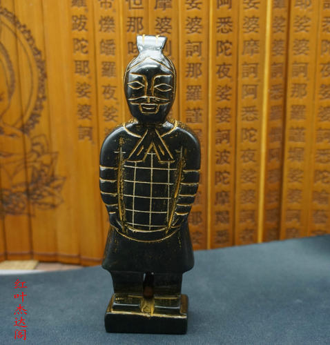 古玩仿古岫玉石高古玉佩吊坠老玉挂件汉代玉牌镂空把件手饰兵马俑
