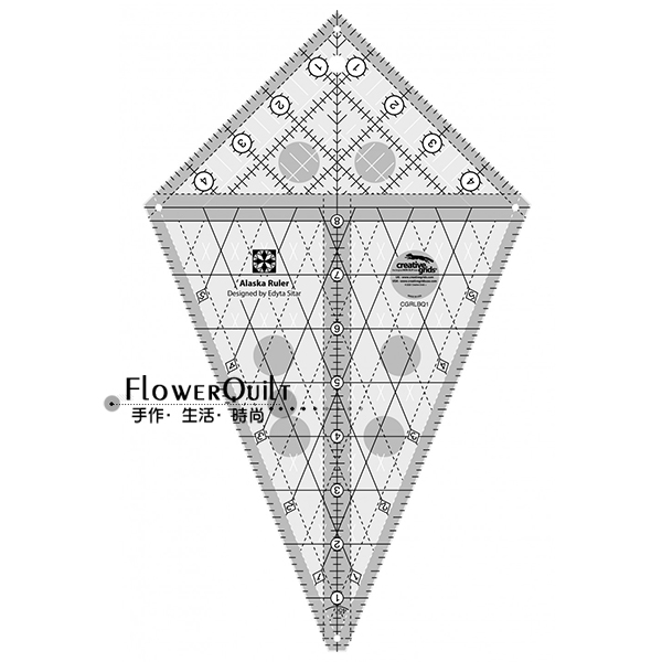 美国进口Creative Grids Edyta设计阿拉斯加拼布尺（英寸）