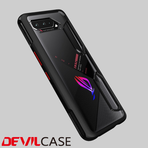 台湾DEVILCASE适用于华硕Rog Phone5s/5sPro恶魔防摔壳透明个性简约全包Rog5 Ultimate轻薄防摔手机保护壳套-封面