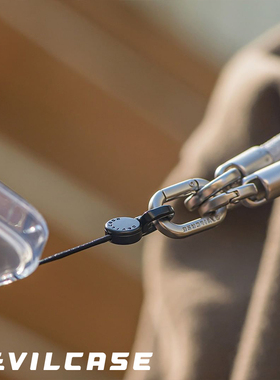 台湾DEVILCASE可调长度6mm编制双钩挂绳斜跨简约百搭圆绳金属挂件