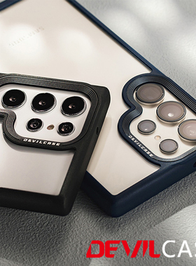 台湾DEVILCASE适用于Galaxy S23Ultra恶魔防摔壳标准版三星S23U全包透明手机壳恶魔盾磁吸潮牌简约个性保护套