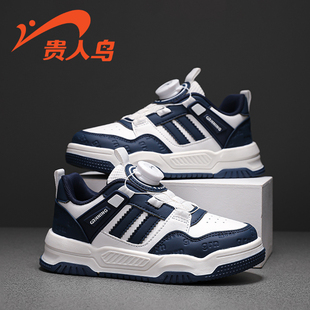 2025新款 男孩低帮板鞋 大童学生运动鞋 皮面冬款 秋冬季 贵人鸟男童鞋