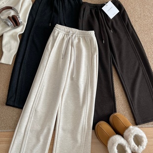 醋酸羊毛加厚保暖秋冬毛呢休闲裤 韩代@stetame t立体剪裁巨显瘦