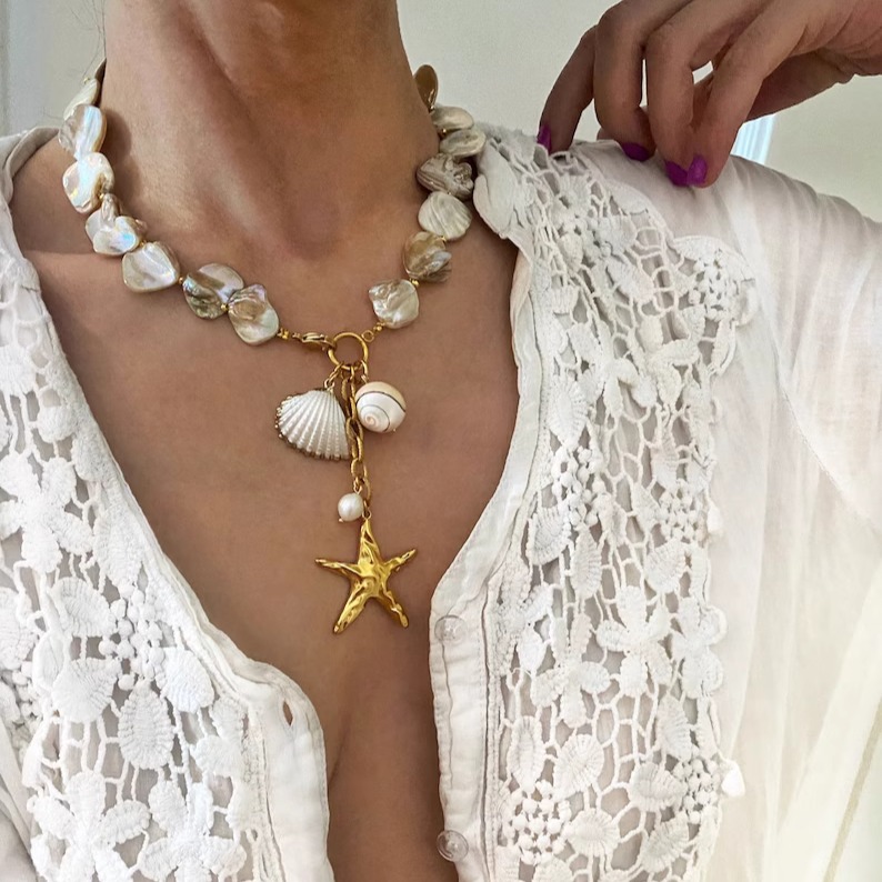 夸张项链贝壳不规则女海星