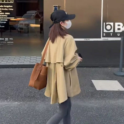 高级感风衣外套女2026春秋新款韩版气质小个子休闲宽松中长款上衣