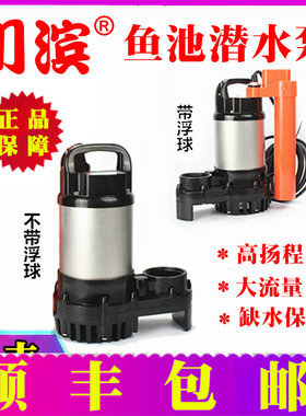 川滨鱼池潜水泵日本锦鲤池塘高扬程假山喷泉循环泵防缺水排污泵