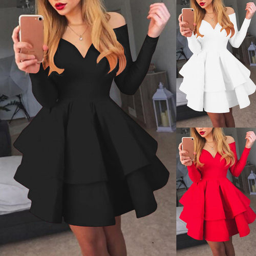 Ruffled Evening Dress dresses for women party Princess dress