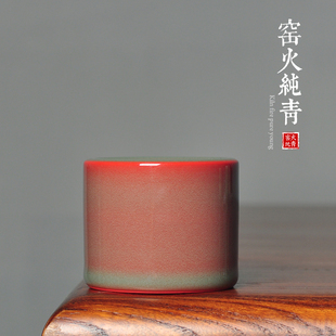 青瓷手工主人杯单杯龙泉弟窑红炉点雪功夫茶具陶瓷品茗扳指杯家用