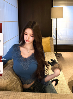 viola【典藏蕾丝】es古董收藏级vtg重工蕾丝拼接针织上衣复古优雅