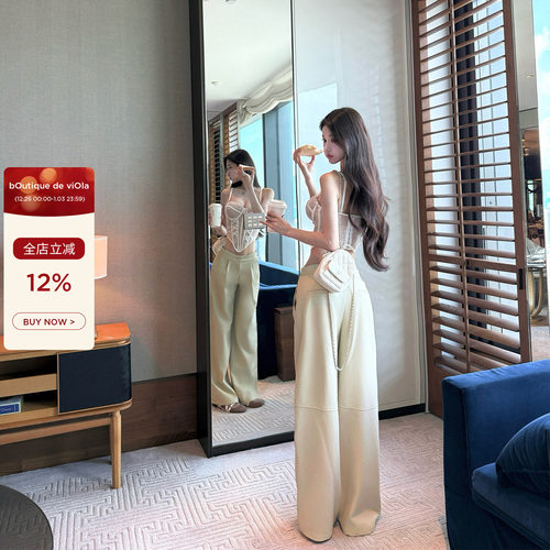 viola【神级皮裤】香 25隐藏款 版型超牛的Pu两色私服皮裤显腿长