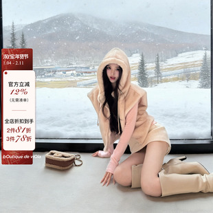 viola【半熟恋人】 33同款q网难求环保毛马甲短裙套装