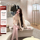 贵感欧尼 viola 韩女千金 芬兰进口短二小母貂皮草外套