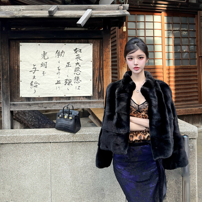 viola【高奢宝嘉美】 黑貂天花板一衣一证可扫码美国进口水貂
