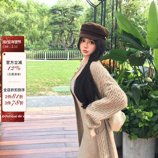 viola【温香软玉】L*P棕标系列 老钱鼻祖 慵懒风时髦麻花针织开衫