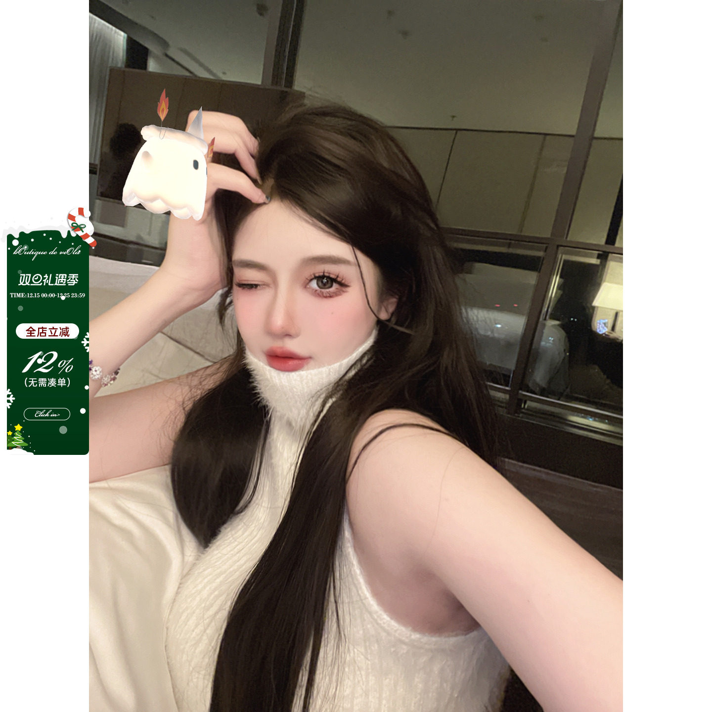 viola针织挂脖抹胸无袖