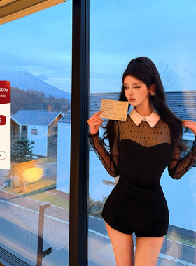 viola【魔女特蕾莎】 fle*ma区别市场版 波点透视连体衣