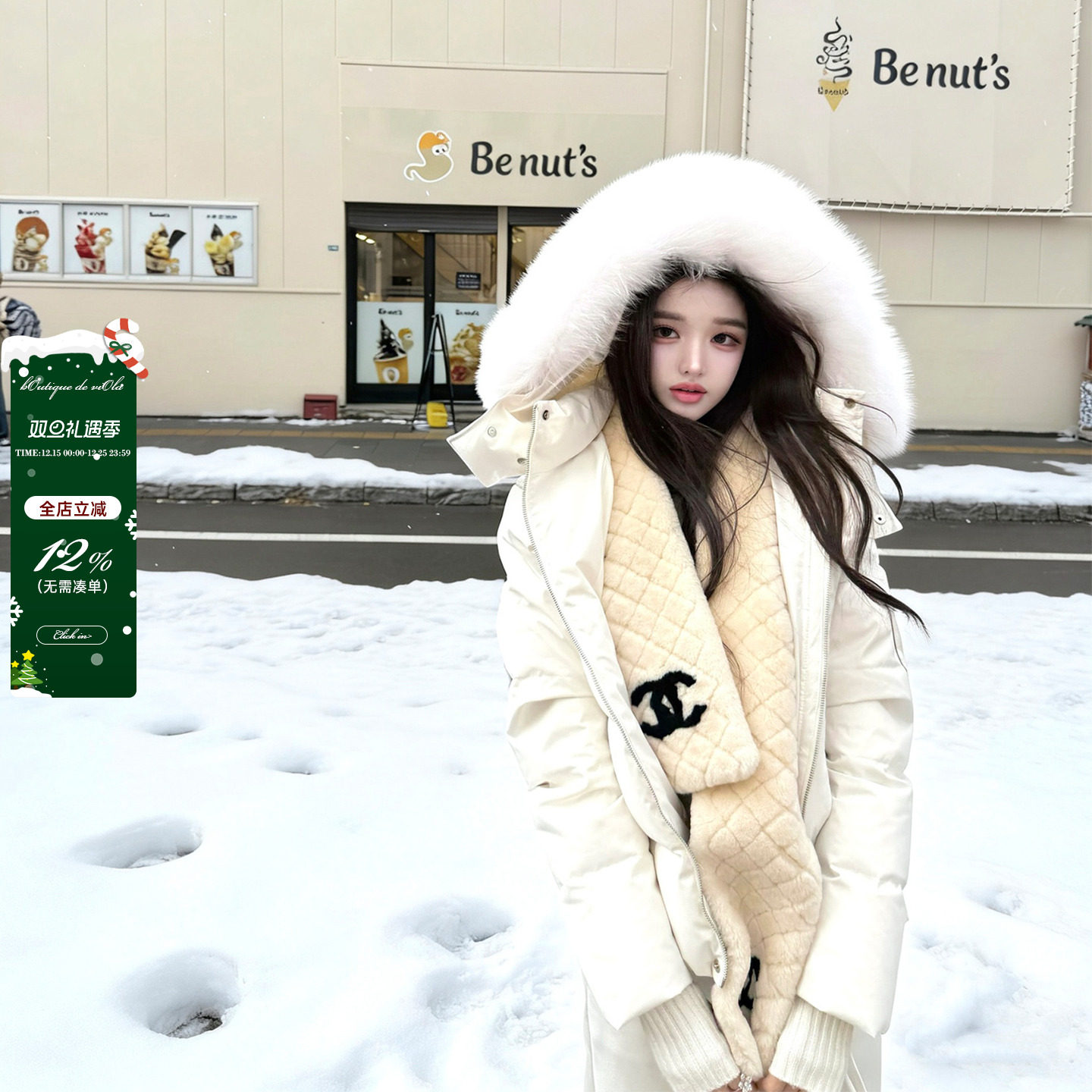 viola【蛋白羽绒】 质感届的神 Yves*神仙两色狐狸毛90鹅绒服