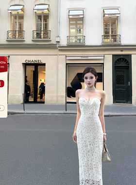 viola【秀场蕾丝】 es定制yb刺绣蕾丝私服开版抹胸连衣裙贵妇气质