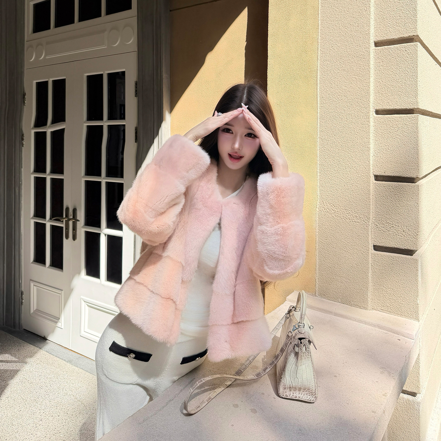 viola【丹麦童话】ding级2XP天鹅绒小母貂定染CD粉双工艺水貂气质