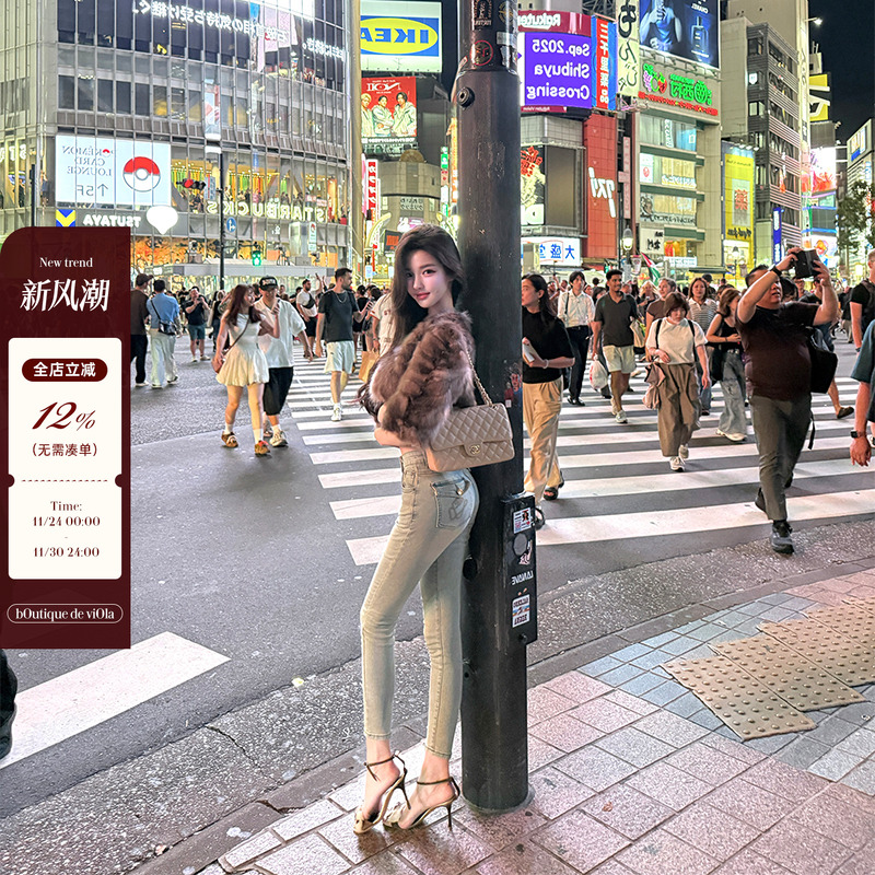 viola【涩谷超模裤】卖了3k+条的神版型提臀丰胯小脚牛仔裤