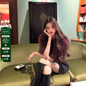 viola 进口貉子毛编织定染中古皮草保暖时髦 扶桑花 禁忌紫红