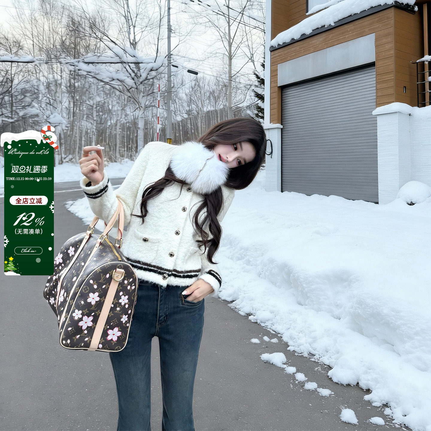 viola【雪顶麻薯】对版coconeige25N滑雪季圈圈绒12羊毛毛衣