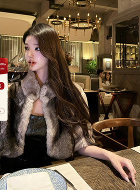 viola【限定熊猫兔】 bab獭兔本色十出一巨稀有整皮皮草外套贵妇