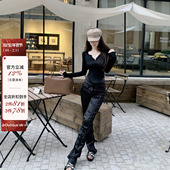 休闲裤 viola 女显瘦 限定返场 金属丝垂垂裤 Wang牌裤 已卖1K