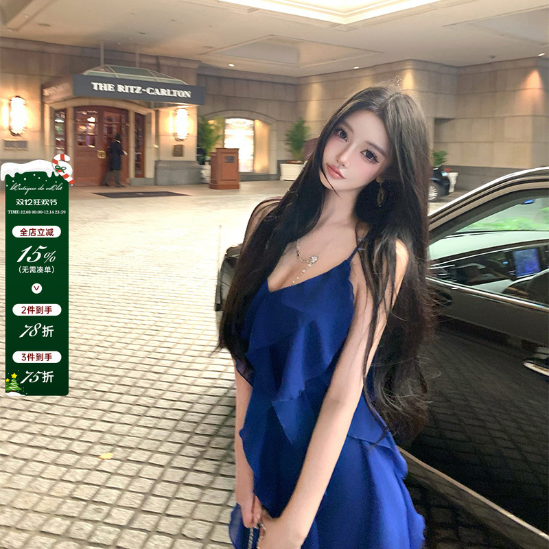 【现货】viola【高光女主】普吉岛生日裙Alberta*克莱因蓝连衣裙