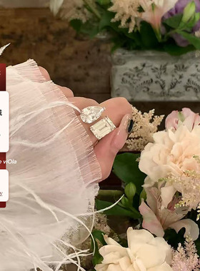 【现货】viola【双子星】kyli*e同款六位数双生石 超大冰糖开口戒