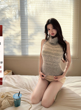 viola【费尔岛私藏】 古早vtg私服8羊毛渐变高领针织背心