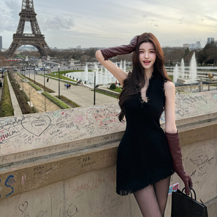 viola【野心黑天鹅】 fer*gamo1w+全w在求对版流苏水洗连衣裙优雅