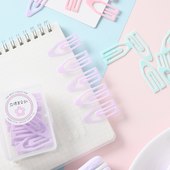 马卡龙彩色船型回形针盒装 小清新大小号曲别针装 订办公学生文具