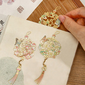 蝶梦花语玉佩镂空金属书签高颜值中国风文字学生读书阅读夹礼品