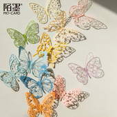 寻找蝴蝶镂空手帐素材纸复古扎包痛包手账diy拼贴装 饰打底背胶纸