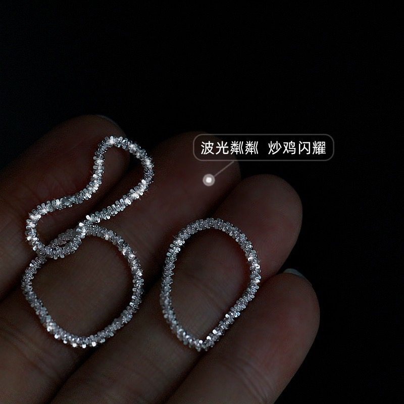 满天星戒指S925通体纯银轻奢小众波光粼粼个性指环ins风闪亮链戒