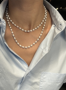 磨砂拉丝小众设计锁骨链925纯银